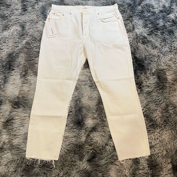 NWT! GRLFRND Karolina White Flag High Rise Rigid Denim Skinny Ankle Crop Jeans - Picture 7 of 13